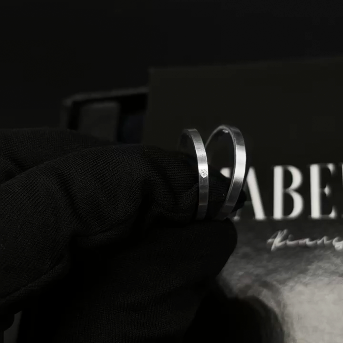 Aliança de Compromisso Prata 950 Aura | Mabel