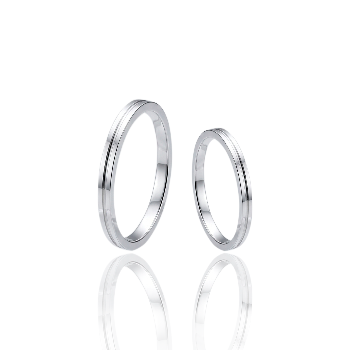 Aliança de Compromisso Prata 950 Elo | Mabel