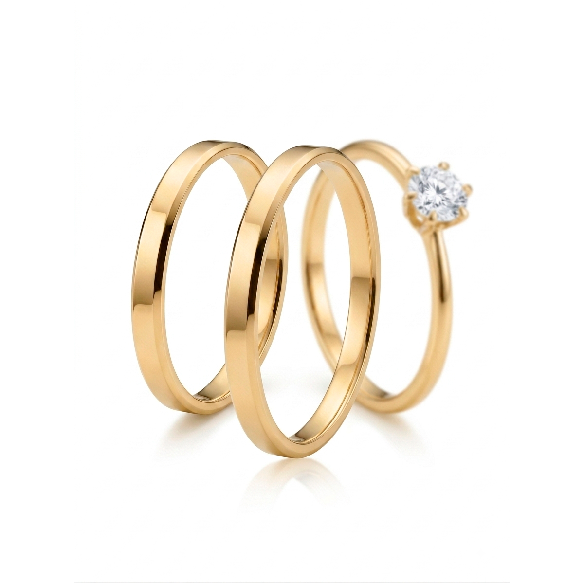 aliança de namoro prata950 banhada ouro 18k