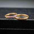 Aliança Selene Violeta Ouro 18k 3mm | Mabel