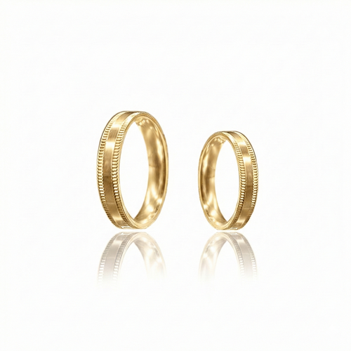 Aliança Atlas Ouro 18k 4mm | Mabel