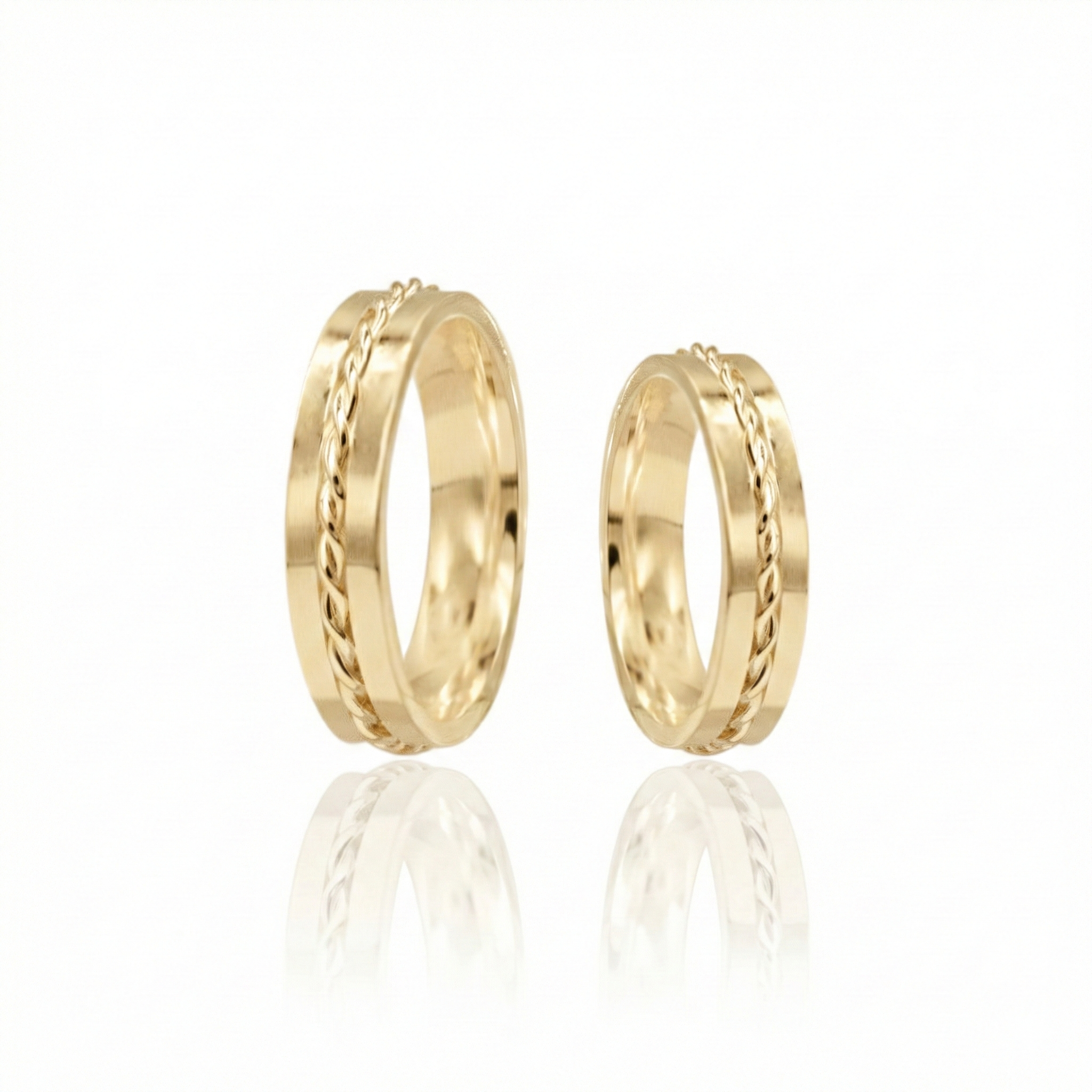 Aliança Mônaco Ouro 18k 6mm | Mabel