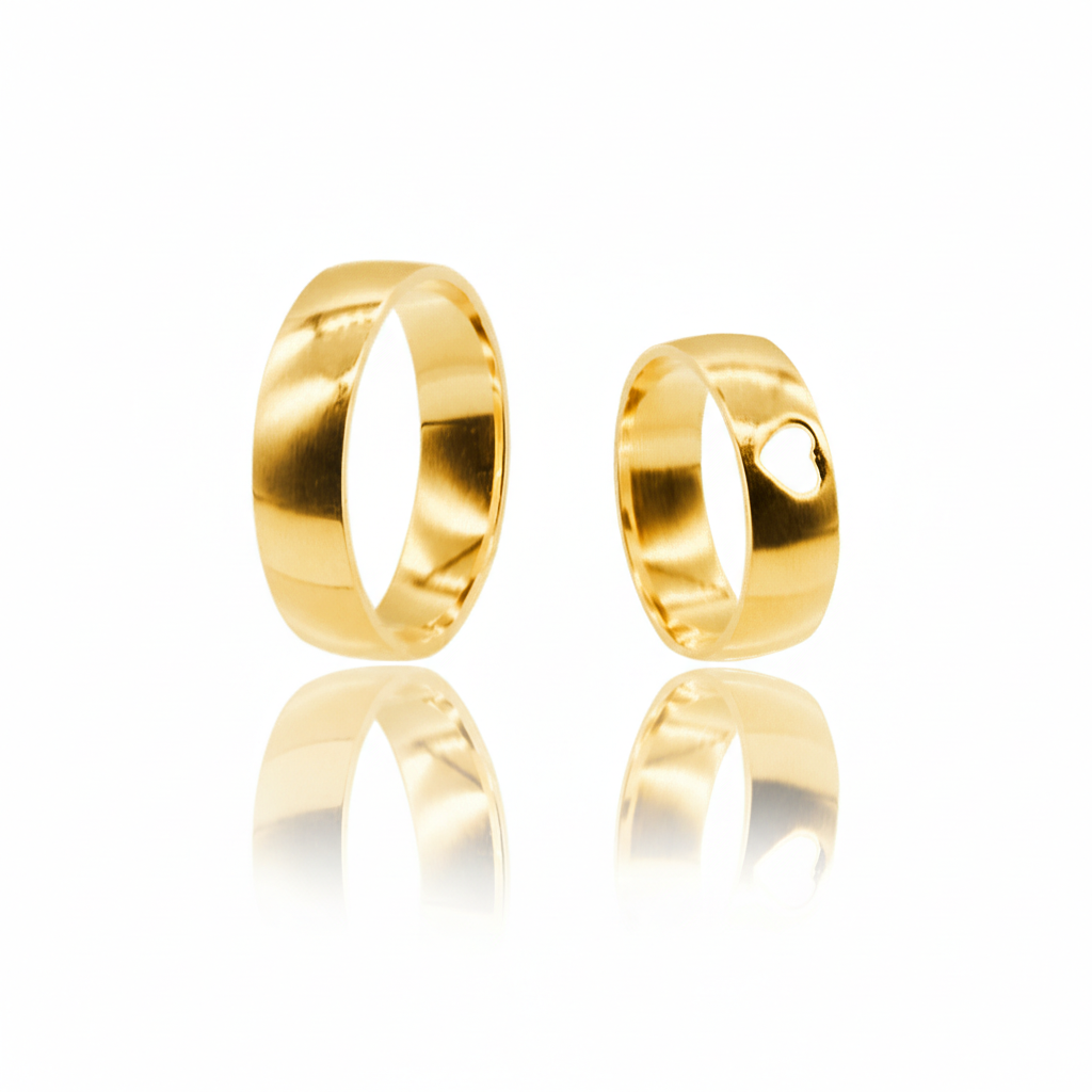Aliança Vega Ouro 18k 6mm | Mabel