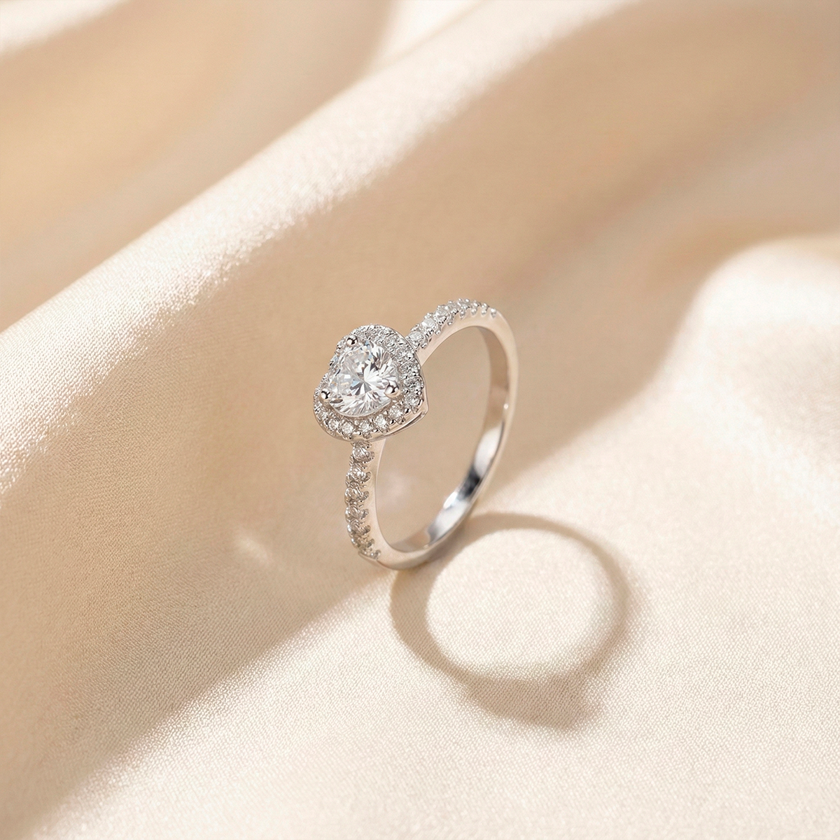 Anel Solitário Prata 950 Aurora com Zircônia | Mabel