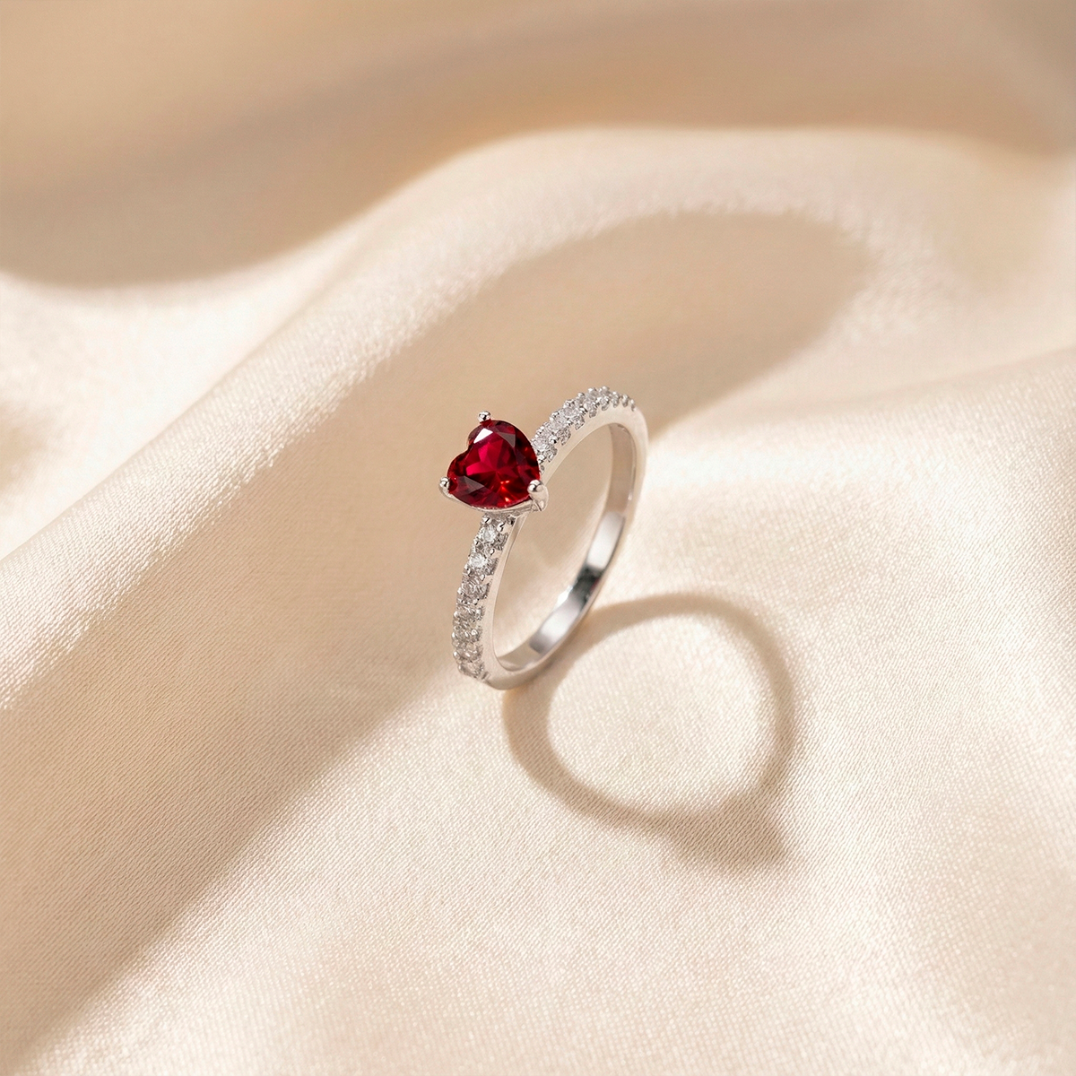 Anel Solitário Prata 950 Lumina com Zircônia | Mabel