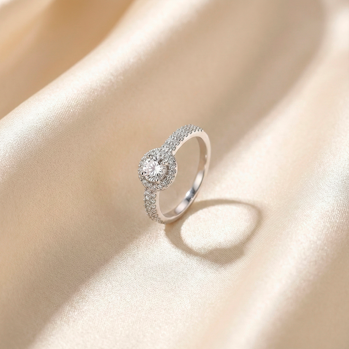 anel solitario prata 950 bella lunna