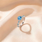 anel solitario prata 950 Estelar com zirconia
