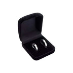 Estojo para Alianças em Veludo Premium Preto - Clássico Minimalista