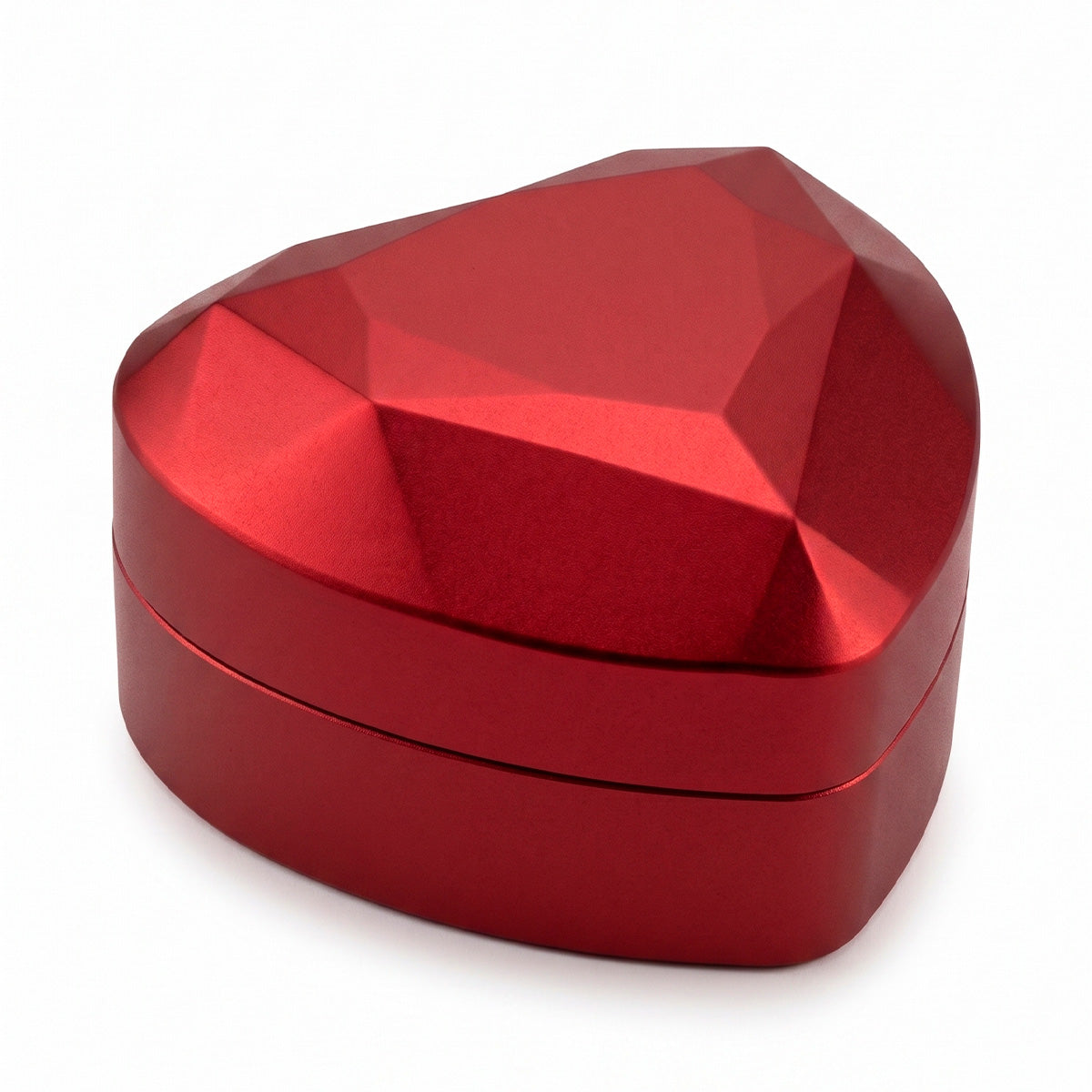 Estojo Eterno Agora para Alianças com LED - Formato Coração Premium